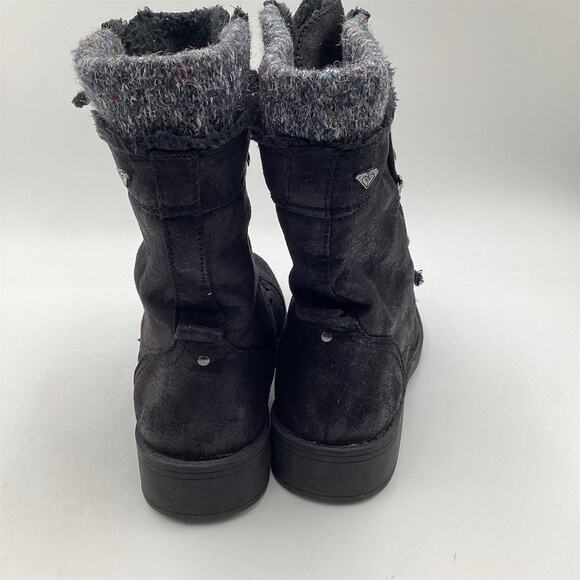 Roxy Women's Black Mid-Calf Combat Boots Size 8 Casual Lace Up - Picture 8 of 10